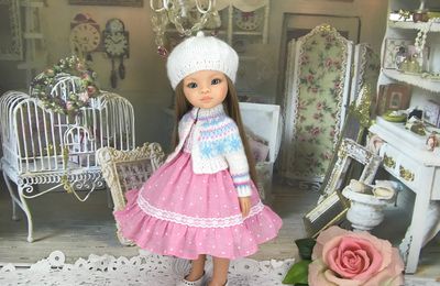 Paola Reina doll clothes for sale dolls dress cardigan hat 