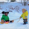 Clémentine a peur sur la neige