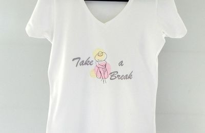 Broderie Moderne : Tee shirt "take a break"