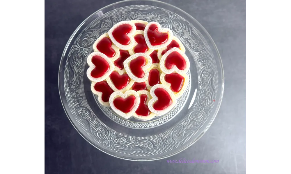 Panna cotta de la Saint-Valentin