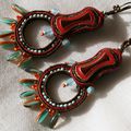 Boucles d'oreilles créoles soutache