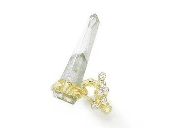A quartz and diamond ring, by Jean Vendome, circa 1990