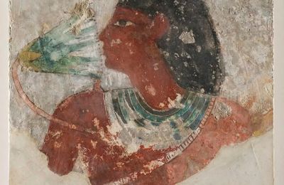 Painting of a Man Smelling a Lotus Flower, Dynasty 18, New Kingdom, ca. 1479–1390 B.C.E