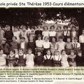 Ecole privée  filles cours élémentaire 1953