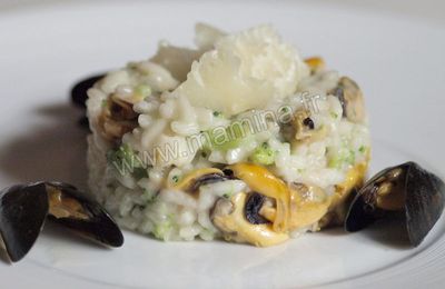 Risotto aux moules et au brocoli