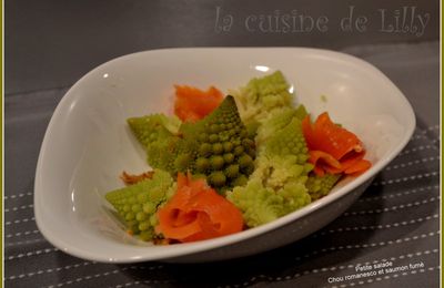 Chou romanesco et saumon fumé