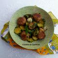 Courgettes & boulettes aux merguez