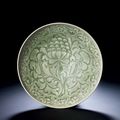 A Yaozhou Carved ‘Peony’ Dish, Northern Song Dynasty, 10th-12th Century