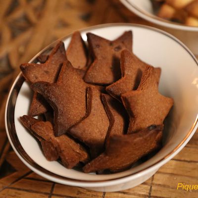 Duo de Sablés de noël : citron confit et chocolat noir