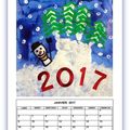 Calendrier "Sapins sur la montagne" (mis à jour pour l'année à venir)