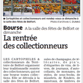 L’Est Républicain 24 octobre 2015 annonce la 38ème Bourse Toutes Collections à Belfort