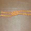 Bracelet noeud marin  orange et jaune