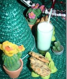 Milkshake citron cactus et cookie noisette abricot