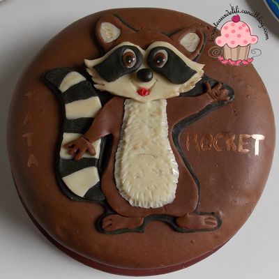 Rocket vous salue, ou le gâteau avec le Raton Laveur