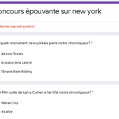 concours épouvante sur new york