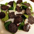 Salade de coquille saint-jacques à la truffe