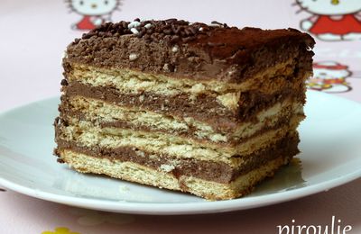 Gâteau aux petits-beurre, au chocolat et au café