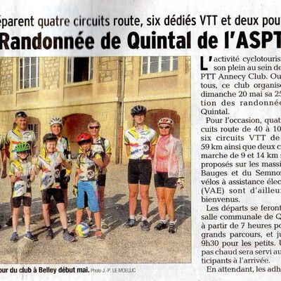Article de presse du dauphiné libéré 