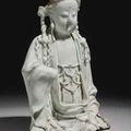 Rare statuette de Guanyin en porcelaine Qingbai. Chine, dynastie Yuan (1279-1368)