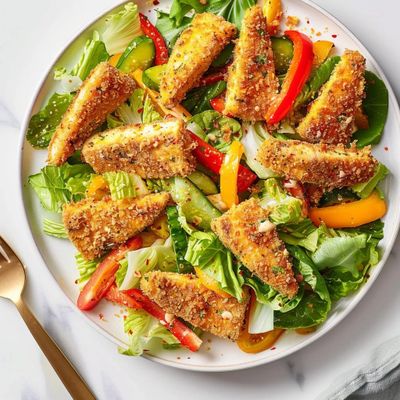 Recette tofu croustillant au four et légumes frais 🥗