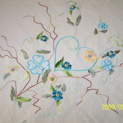 Set de table fond écru