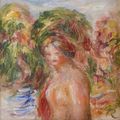 Auguste Renoir (1841-1919), Femme dans un paysage or Petite baigneuse en buste  