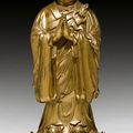 A gilt bronze of Ananda, Tibeto-chinese, ca. 16th century