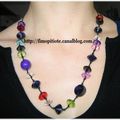 Collier couleurs en pate fimo...