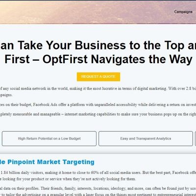 Facebook Ads Can Take Your Business to the Top - Optfirst Internet Marketing