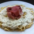 Linguine crème de parmesan jambon cru