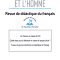 Didactique du Français. Parution de la revue "Le langage et l'homme"