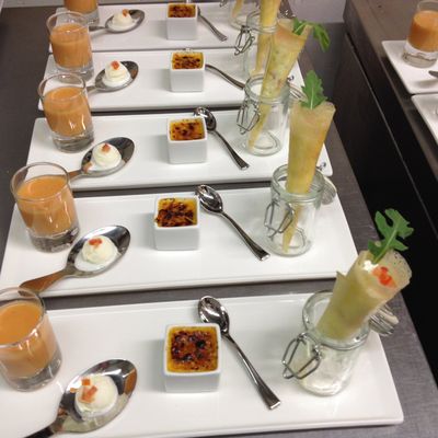 Soupe de Tomates Crues et Glace au Parmesan.