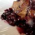 °magret de canard, sauce cranberries & vin rouge°