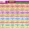 Menus des résidences et portages à domicile pour le mois de décembre 2007