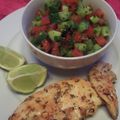 poulet mariné grillé et salsa Tex-Mex