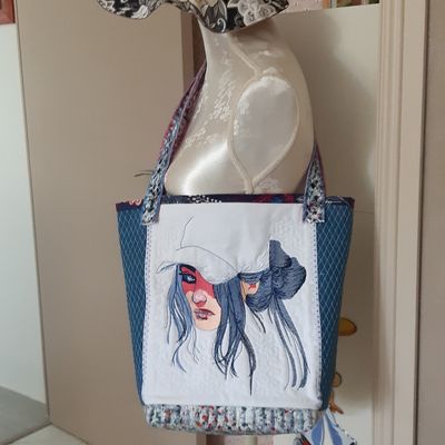 sac recto verso broderie machine et couture