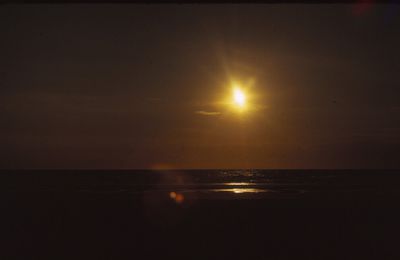 Coucher de soleil à Berck-Plage (Pas-de-Calais) en juillet 1974 (2)