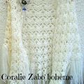 Châle femme blanc laine au crochet fait-main, châle blanc crochet en laine doux et chaud en * boutique "etsy Coraliezabo 