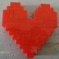 Coeur rouge en LEGO