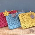 Mes petites pochettes crochetées en étoiles...