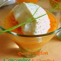 Verrines Melon, Concombre & Chantilly à la Ciboulette