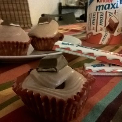 Des Cupcakes au Kinder Chocolat