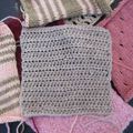 Plaid crochet et tricot, carré Titane, demi brides (13)
