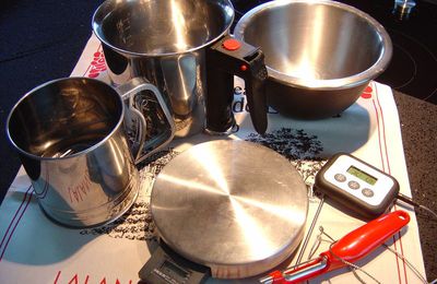 Sonde thermique, balance au gramme près, bain Marie