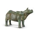 A small bronze 'rhinoceros' water-dropper, Song dynasty or later