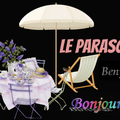 C'est déco..... pleins phares sur le parasol  