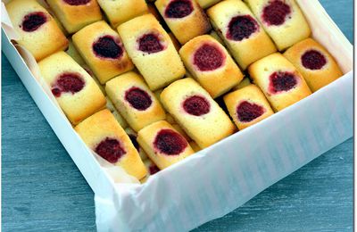 Financiers fleur d'oranger-pignons et framboise-citron