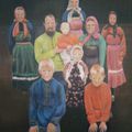 famille russe (acrylique sur toile 65x81cms)