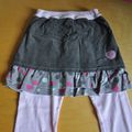 Hauts ratés et jupette récup en pantalon pour ma poulette