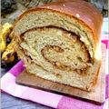 Brioche roulée banane noisette et cannelle